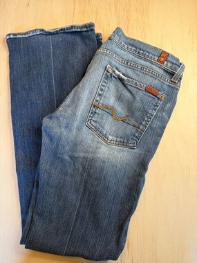 7 For All Mankind Women's Bootcut Jeans - Medium & Dark Blue